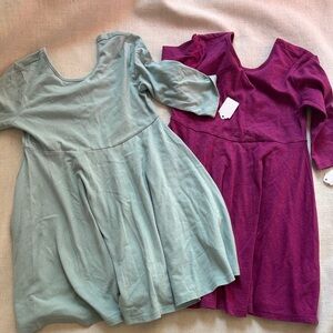 Old Navy Kids Dresses in Teal and Magenta